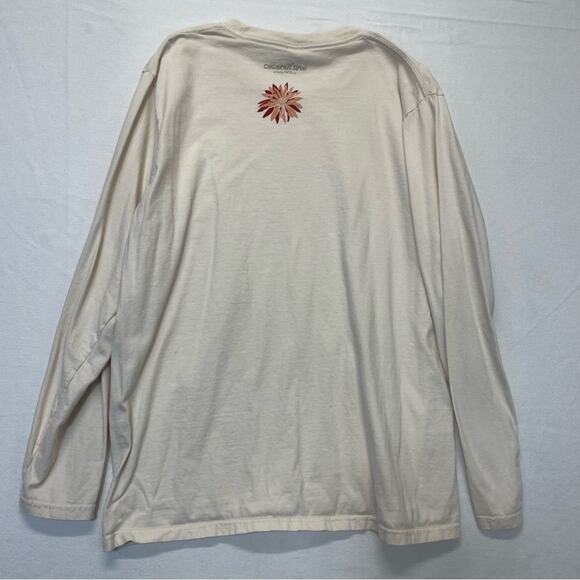 Las Vegas T-shirt long sleeve cream off white graphic tee size large - Picture 3 of 7